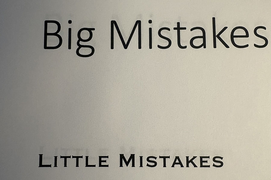 Big Mistakes written in large letters